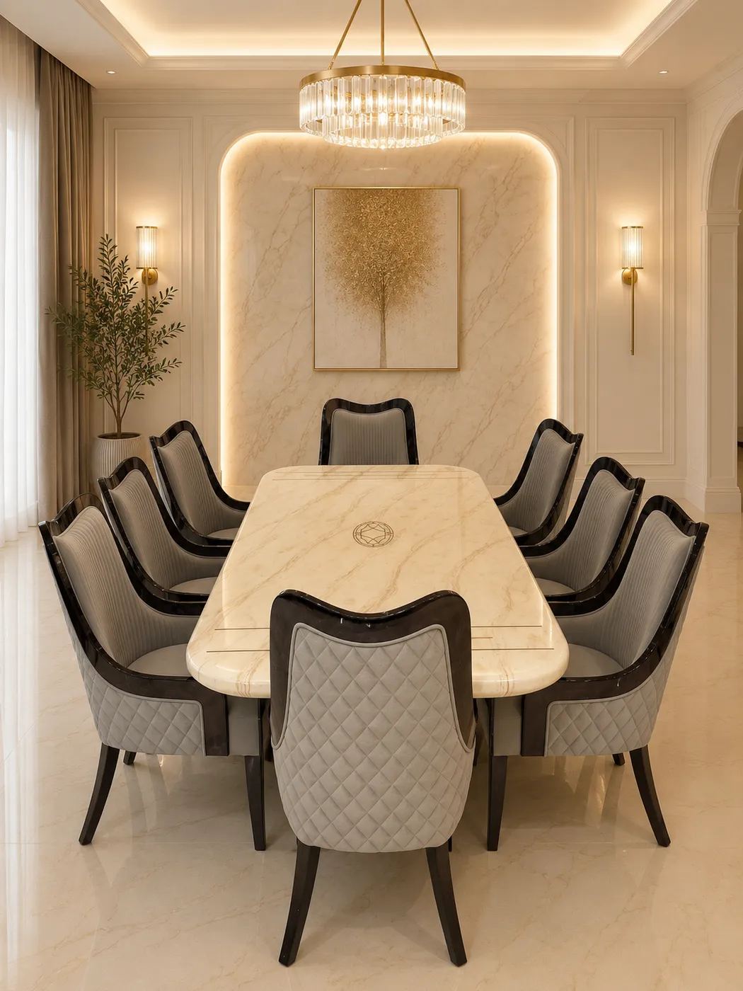 Valencia Live-Edge Trestle Dining Suite - Luxury Dining by Classic Furnishers