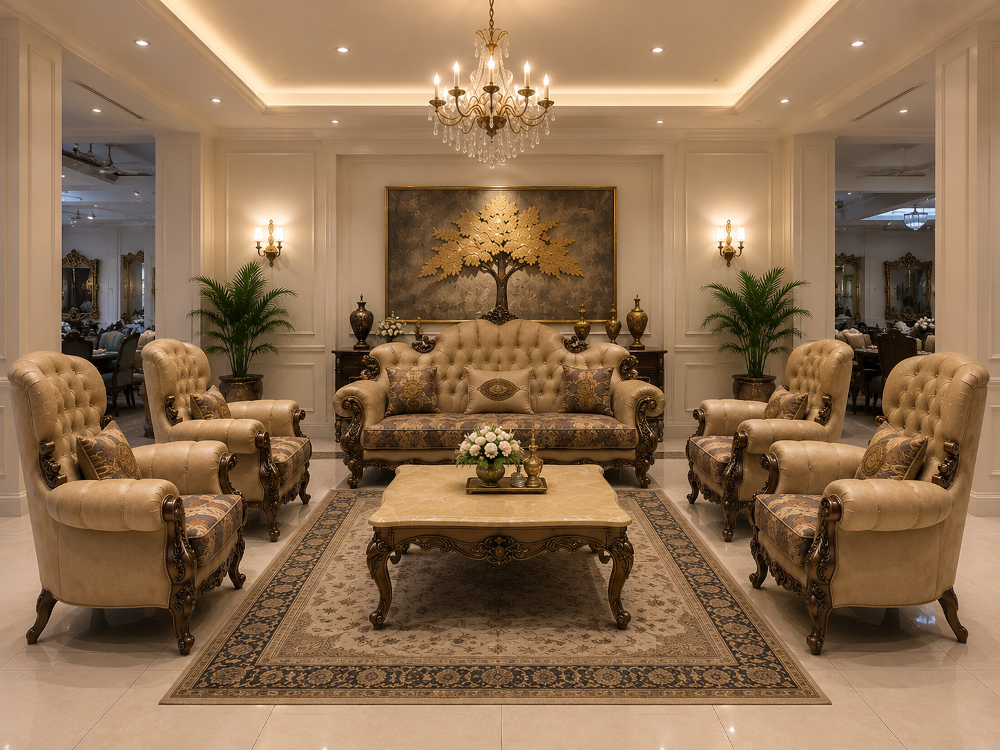 Vienna Low-Profile Leather Sofa - Luxury Living Room by Classic Furnishers